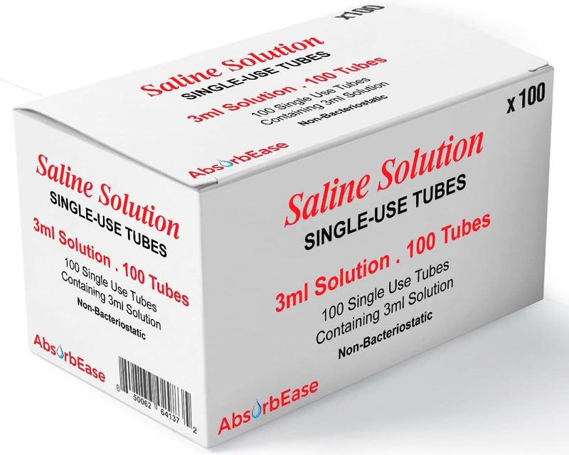 Saline Solution 3ml Each, 100 per Box